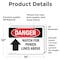 Signmission Watch For Power Lines Above Danger Sign, Vinyl Decal, 14in W x 10in L, 2PK OS-2PACK-DS-D-1014-L-1708 - alternate 2
